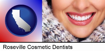 beautiful white teeth forming a beautiful smile in Roseville, CA
