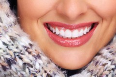 beautiful white teeth forming a beautiful smile
